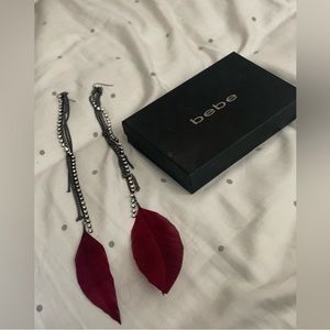 Bebe feather earrings